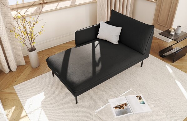 -25 % Dny MOMENTI– Cosmopolitan Design Černá bouclé lenoška Vienna 170 cm, levá