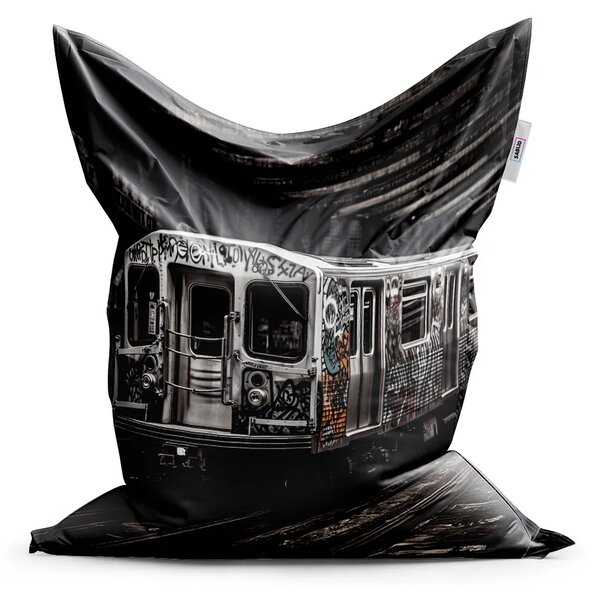 Sablio Sedací vak Městské metro s graffiti - 150x100 cm