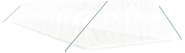 Skleník s ocelovým rámem bílý 64 m² 16 x 4 x 2 m