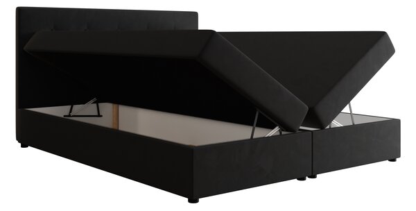 Manželská postel 140x200 STIG 9 s úložným prostorem - tmavě šedá