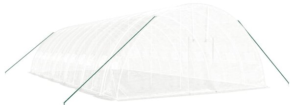 Skleník s ocelovým rámem bílý 72 m² 12 x 6 x 2,85 m