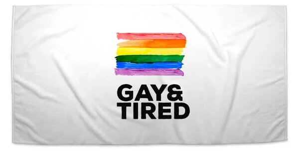 Sablio Ručník GAY & TIRED - 30x50 cm