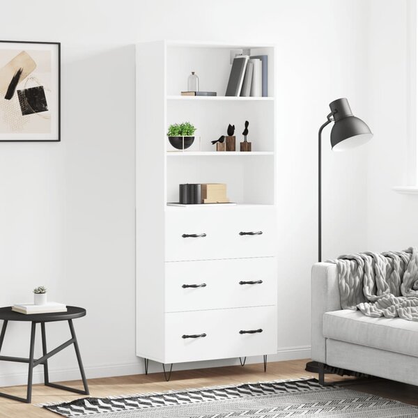 Skříň highboard bílá 69,5 x 34 x 180 cm kompozitní dřevo 3189373