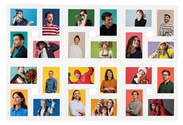 Kolážový fotorámeček na 24 obrázků (13 x 18 cm) bílý MDF