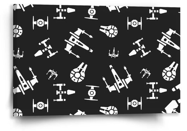 Sablio Obraz Star Wars Vesmírné lodě Pattern - 60x40 cm