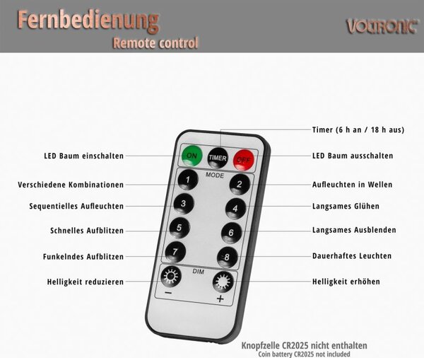 VOLTRONIC Třešňový květ 180 cm s osvětlením, 220 LED