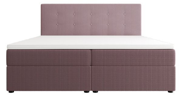 Manželská postel 140x200 STIG 11 s úložným prostorem - růžová