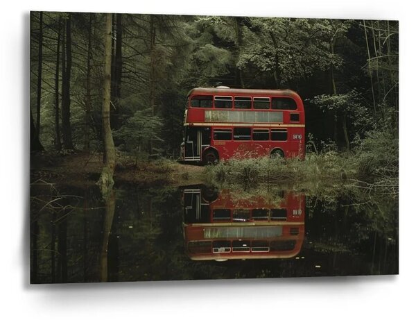 Sablio Obraz Červený patrový autobus - 90x60 cm