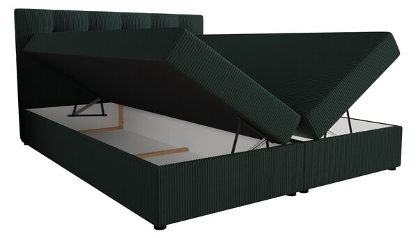 Manželská postel s úložným prostorem 140x200 STIG 5 - tmavě zelená 2