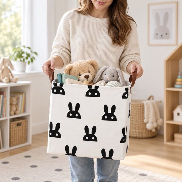 Úložný box 36 l SPRINGOS HA0107 bílo-černý