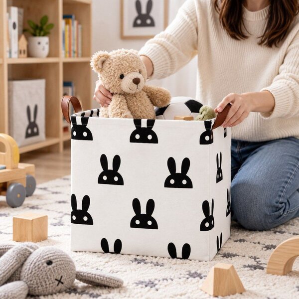 Úložný box 36 l SPRINGOS HA0107 bílo-černý