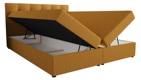 Manželská postel s úložným prostorem 140x200 STIG 5 - žlutá