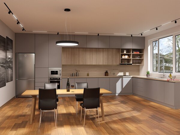 Led2 Závěsné LED svítidlo MONO SLIM P-Z ø 100 cm, CCT 2700/4000K, 115W Barva: Černá, Teplota světla: 2700K/3000K/4000K, Stmívání, řízení: TRIAC