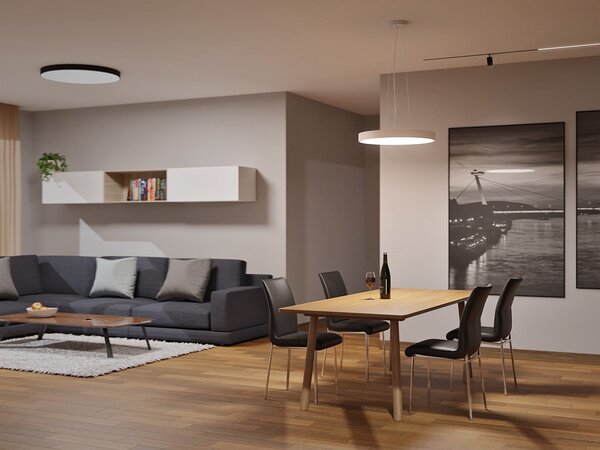 Led2 Závěsné LED svítidlo MONO SLIM P-Z ø 100 cm, CCT 2700/4000K, 115W Barva: Černá, Teplota světla: 2700K/3000K/4000K, Stmívání, řízení: TRIAC
