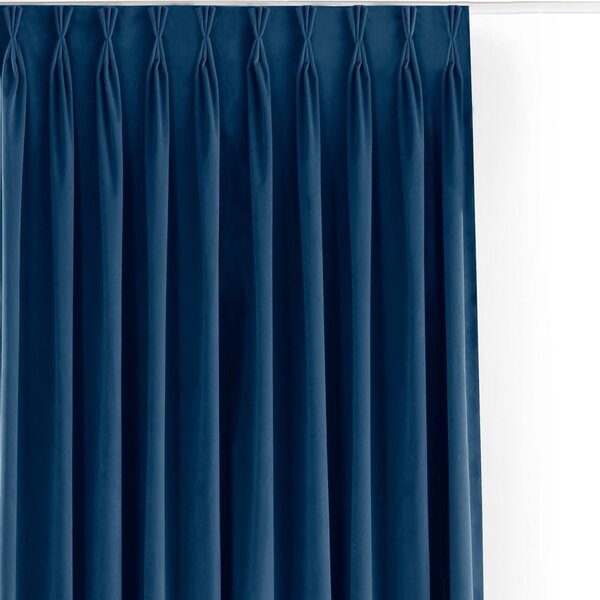 Modrý sametový dimout závěs 140x270 cm Velto – Filumi