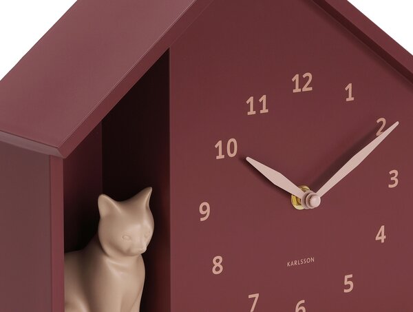 NÁSTĚNNÉ HODINY bordeaux 24.9/27 cm Karlsson - Nástěnné hodiny, Online Only