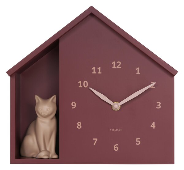 NÁSTĚNNÉ HODINY bordeaux 24.9/27 cm Karlsson - Nástěnné hodiny, Online Only