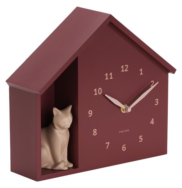 NÁSTĚNNÉ HODINY bordeaux 24.9/27 cm Karlsson - Nástěnné hodiny, Online Only