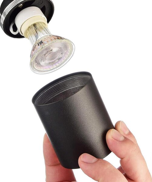 IMPR 707156 Deko-Light 1-fázový kolejnicový systém bodové svítidlo Can max. 7,5W GU10 černá 134 mm