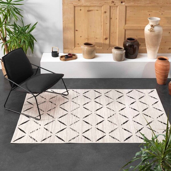 Béžový koberec s příměsí bavlny 68x110 cm Modesto – douceur d'intérieur