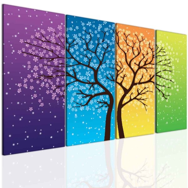 Obraz na zeď - strom, roční období - 100x50 cm