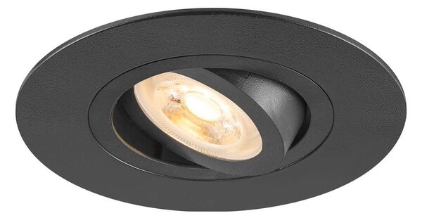 LA 1007625 NEW TRIA® 75 XL stropní vestavné svítidlo, kulaté, max. 10W, GU10, černá - BIG WHITE (SLV)