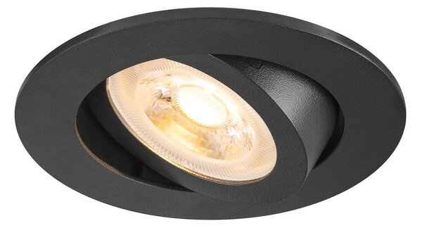 LA 1007369 NEW TRIA® 68 stropní vestavné svítidlo, kulaté, max. 10W GU10, černá - BIG WHITE (SLV)