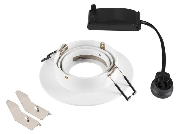LA 1007624 NEW TRIA® 75 XL stropní vestavné svítidlo, kulaté, max. 10W, GU10, bílá - BIG WHITE (SLV)