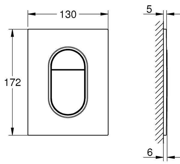 Grohe Arena Cosmopolitan S splachovací tlačítko pro WC Brushed Warm Sunset 37624DL0