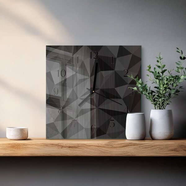 Skleněné hodiny na stěnu 3D vzor zskc-30x30-00060287