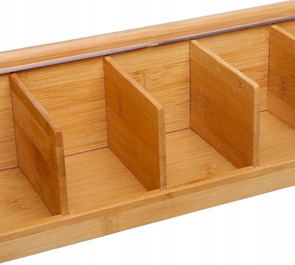 5Five® Bambusový organizér na čaj,5 přihrádek THÉ