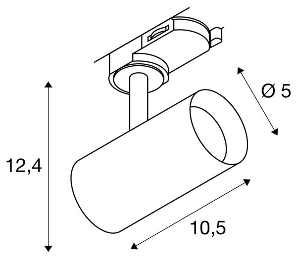 LA 1007645 NOBLO® SPOT 3~ Spot, kulatá, 2700K, 6 W, fáze, 32°, bílá - BIG WHITE (SLV)