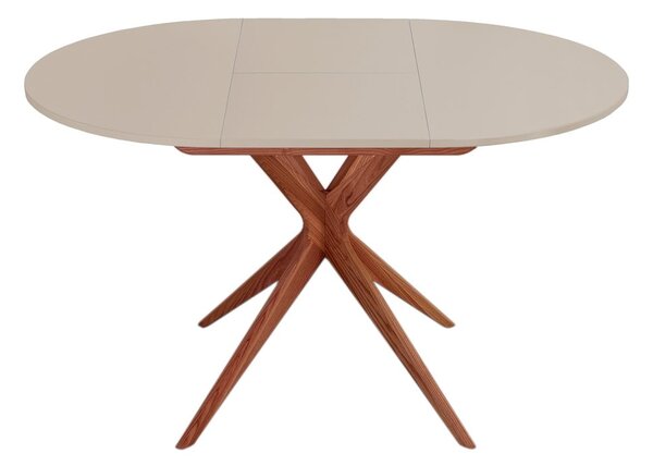 Kulatý rozkládací jídelní stůl s přídavnou deskou ø 90 cm Jubi – Ragaba