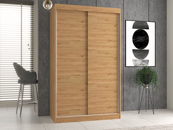 Šatní skříň s posuvnými dveřmi Igatossa 120 A (dub artisan)