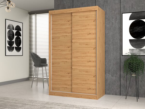 Šatní skříň s posuvnými dveřmi Igatossa 120 A (dub artisan)