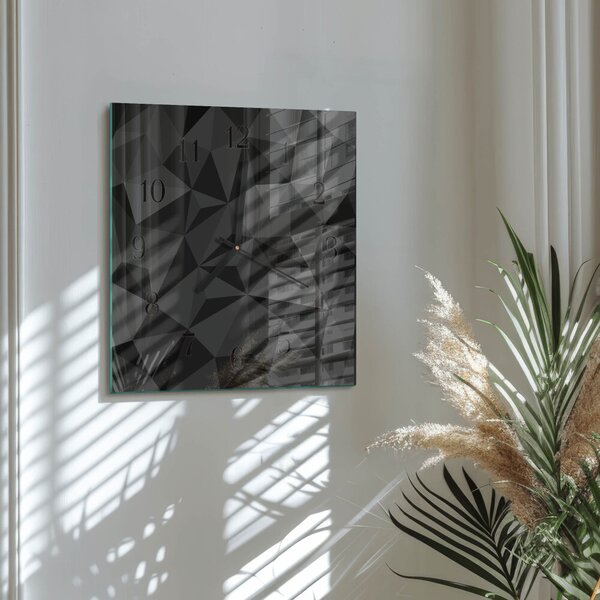 Skleněné hodiny na stěnu 3D vzor zskc-30x30-00060287