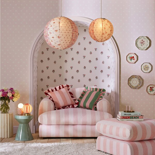 Vliesová tapeta na zeď, růžová, puntíky, 125520, Cath Kidstone