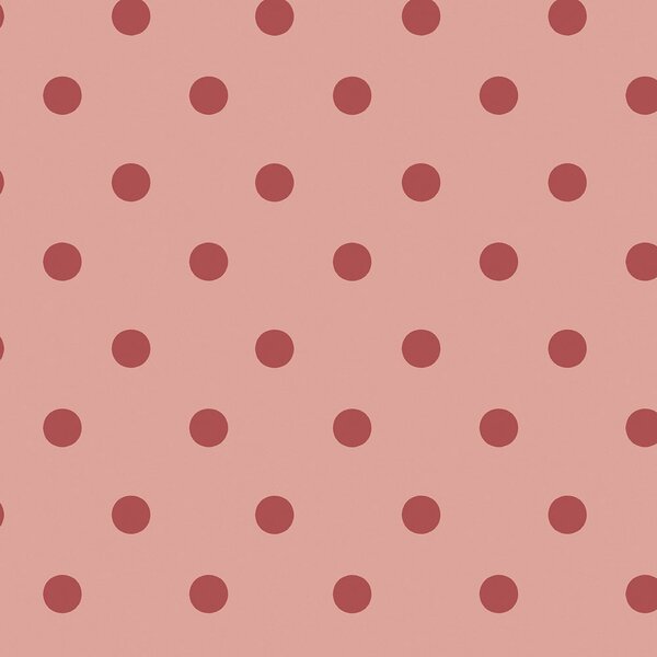 Vliesová tapeta na zeď, růžová, červená, puntíky, 125521, Cath Kidstone