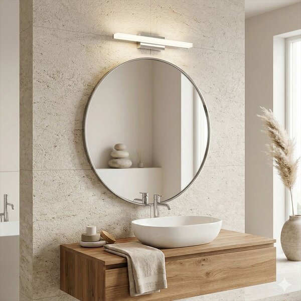 Toolight Toolight, LED nástěnné svítidlo 42cm, 6W, 4000K, 500lm, APP1845-1W, chromová, OSW-66000