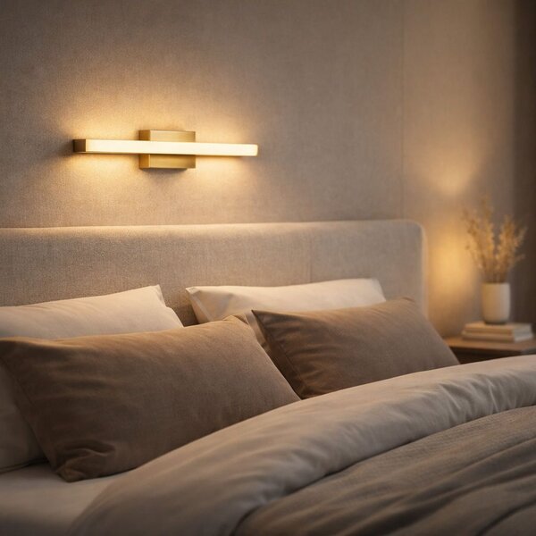 Toolight Toolight, LED nástěnné svítidlo 42cm, 6W, 4000K, 500lm, APP1851-1W, zlatá matná, OSW-66005