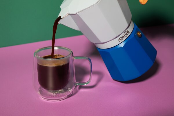 La Cafetière Venice moka konvička 6 šálků 290 ml modrá | Konvice na espresso a moka kávu LCVEN6CP2TSKY