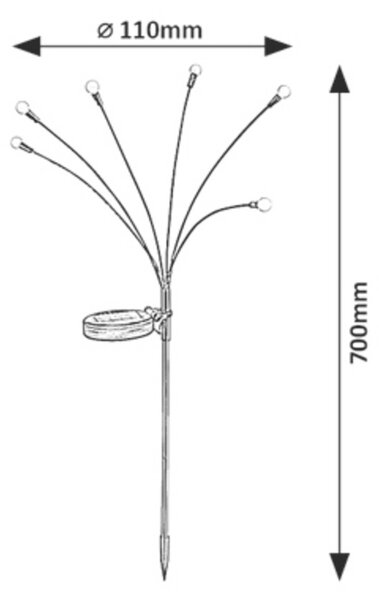 Rabalux TAVIRA LED solární lampa 77043