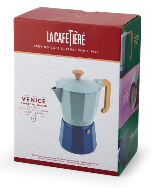 La Cafetière Venice moka konvička 6 šálků 290 ml modrá | Konvice na espresso a moka kávu LCVEN6CP2TSKY