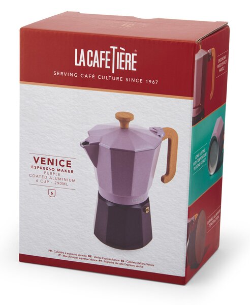 La Cafetière Venice moka konvička 6 šálků 290 ml fialová | Konvice na espresso a moka kávu LCVEN6CP2TPUR