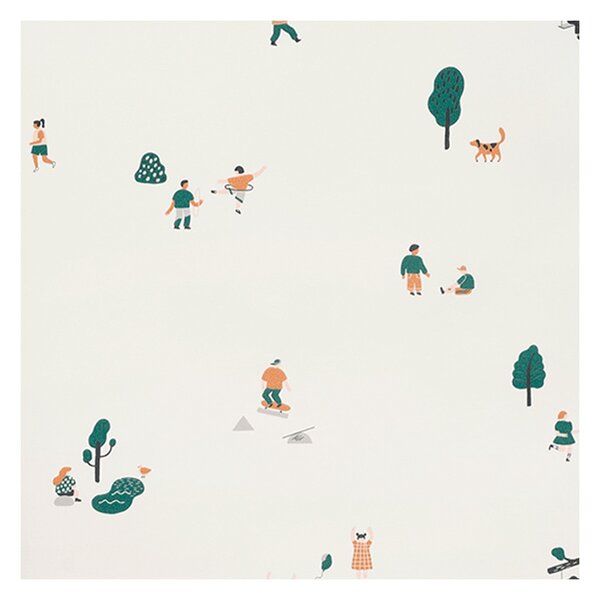 FERM LIVING Tapeta The Park, Off-White