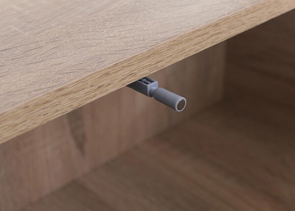 Komoda HWC-P44, příborník, 6 zásuvek s funkcí push-to-open, MDF 83 x 120 x 40 cm vzhled dubu Sonoma