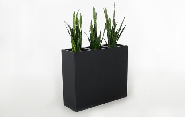 Sada květináčů ELEMENTO, sklolaminát, šířka 88 cm, antracit