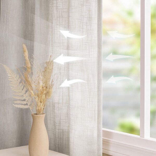 Krémový závěs 140x270 cm Valeta – Restilo