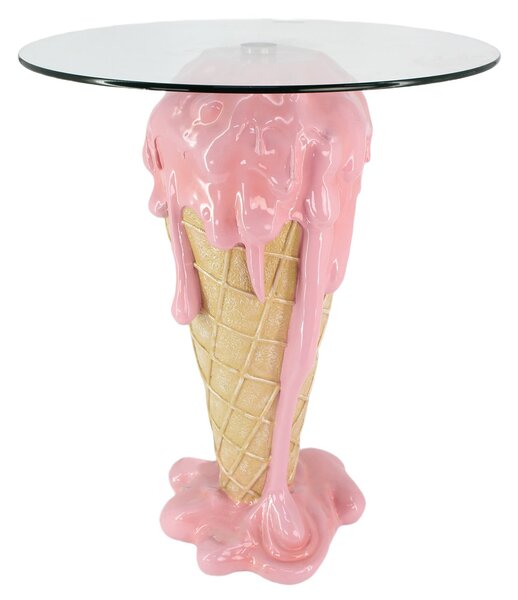 Bistro stolek ICE CREAM 75 CM růžový/béžový Nábytek | Jídelní prostory | Jídelní stoly | Kulaté