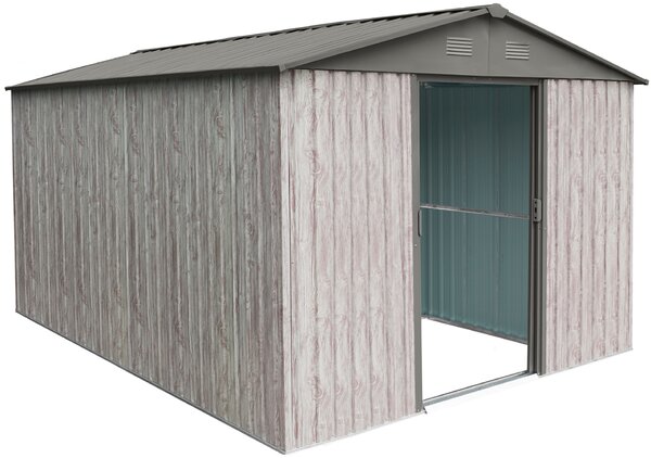 Zahradní domek BestBerg ZDB-9SD / 9 m² / 279 x 324 x 211 cm / dekor bílé dřevo/šedá